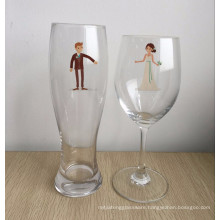 Bride Groom Toasting Glasses - Engagement - Wedding - Couples Gifts - Bridal - Wedding Shower - Wine Beer Set - Original Gift